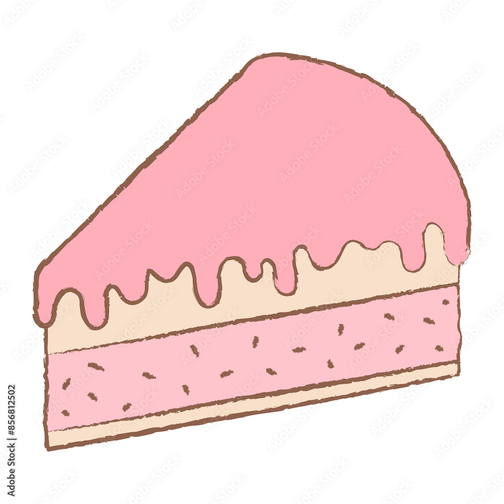 Poster cheesecake sticker png, cute cafe illustration