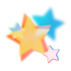 Obraz premium Colorful star bokeh effect png on transparent background
