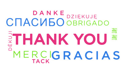 Thank You kinetic text abstract concept illustration