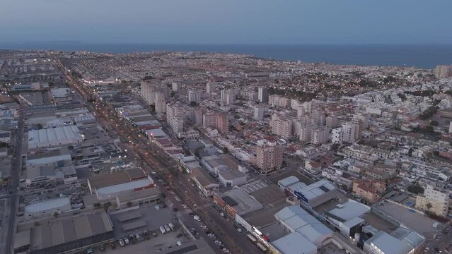 Drone view of Torrevieja, Spain. D-Log M Footage