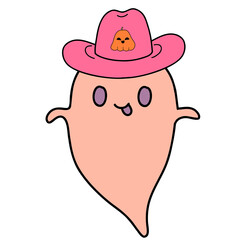Cowboy halloween ghost