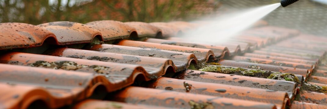 Highly effective roof cleaning using high pressure method for superior cleaning outcomes