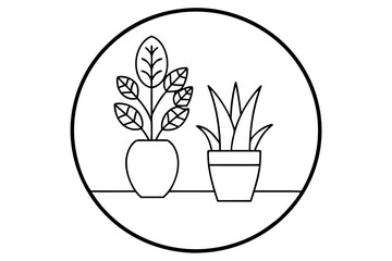Plants in Pots Laser cut file, Potted Plant Vase Flowers