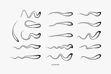 Obraz premium Abstract illustration, design, shape, circle, line, graphic, art, bacteria, virus, icon, germ, plankton, parasite, biology, sperm, and graphic element vector