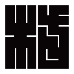 家紋です。角字という種類です。村の形です。 © じゅん