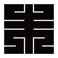 家紋です。角字という種類です。末の形です。