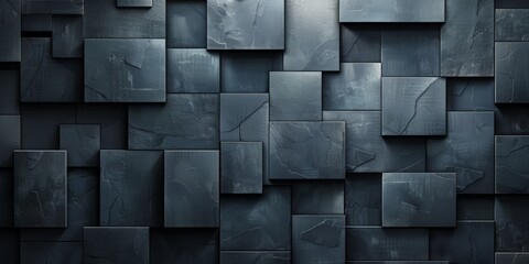 Abstract Dark Slate Wall Pattern