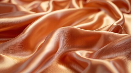 Obraz premium A piece of orange fabric with a wavy texture