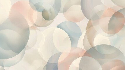 Gentle abstract background with soft, overlapping circles in muted pastel tones, creating a serene and elegant visual effect.