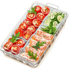 Salmon, Tomato and Lime Salad Meal Prep.