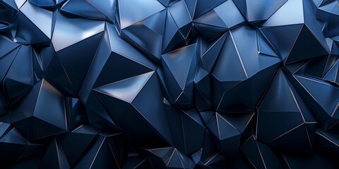 Fototapeta premium Abstract Dark Blue Geometric Background