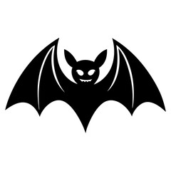 Bat illustration on transparent background.