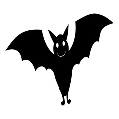 Bat illustration on transparent background.