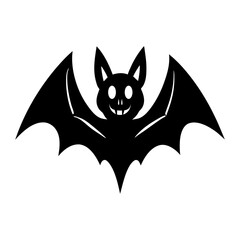 Bat illustration on transparent background.