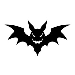 Bat illustration on transparent background.