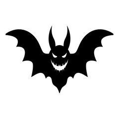 Bat illustration on transparent background.