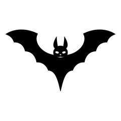 Bat illustration on transparent background.