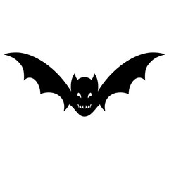 Bat illustration on transparent background.