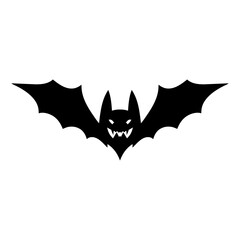 Bat illustration on transparent background.