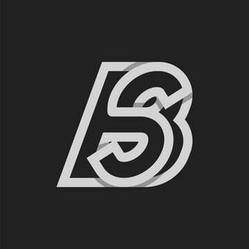 recommend clip art: Letter BS or SB Logo, Monogram Logo letter B with S combination, design logo template, vector illustration