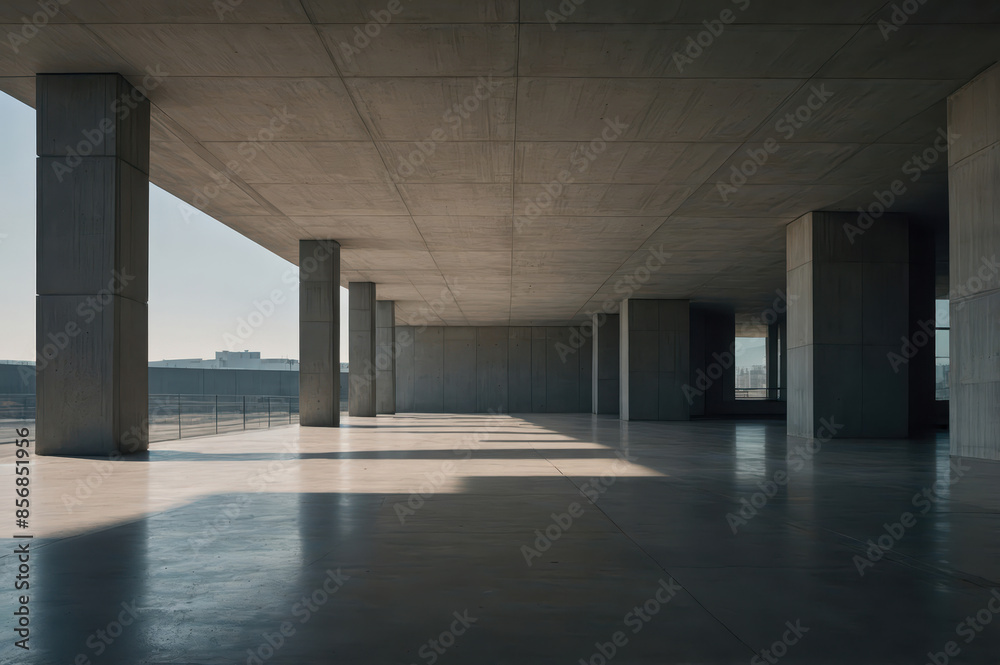 Canvas Prints abstract concrete building detail in the city