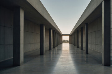 abstract concrete building detail in the city