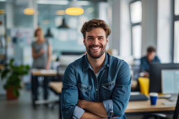 A Confident Smile in the Modern Office