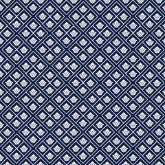 Blue and white seamless geometric pattern