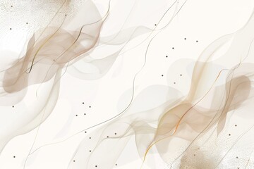 Abstract Swirls of Golden Hues on a White Canvas