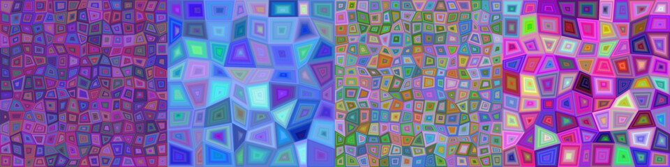 Abstract rectangle polygon background set