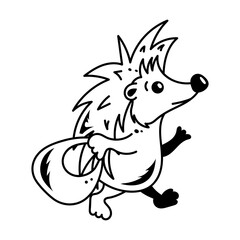 Get this doodle icon of a hedgepig 