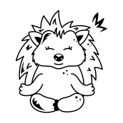 Download this doodle icon of pet yoga 