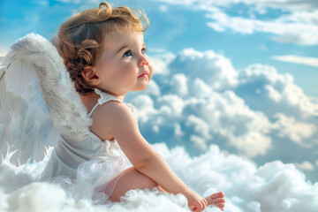 Baby angel wings at Blue Sky Cloud