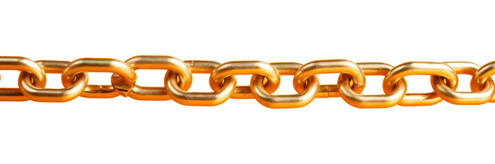 Obraz premium PNG Chain connected with golden chain backgrounds durability hanging.