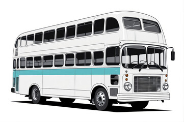 bus isolated on white vector style