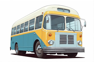 bus isolated on white vector style