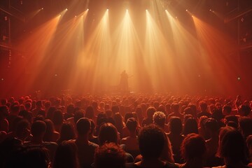 Crowd Enjoying A Live Performance In A Concert Hall