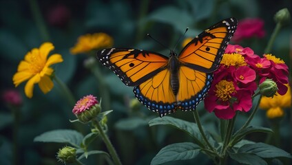 Obraz premium butterfly on flower