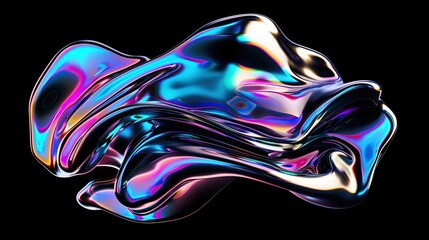 Obraz premium Captivating Holographic Swirl Spiral