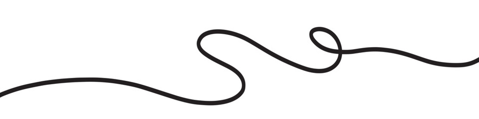 Wavy line pattern with curvy abstract squiggles in a psychedelic wiggle design. Flat vector illustration isolated on white background.