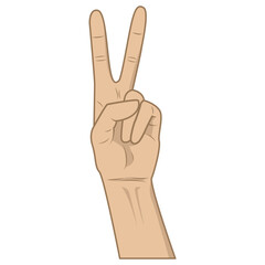 vector hand in peaceful style