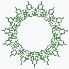 Pattern element on a white background. The vector image can be used as a fine art decoration.