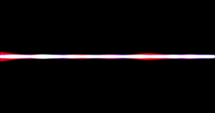 Audio waveform isolated on black background. Speech or music recognition spectrum, seamless loop animation