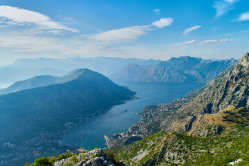 Obraz premium View of Kotor Bay in Montenegro