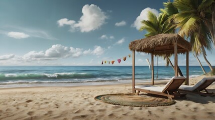 Beautiful summer beach landscape