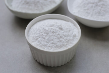 Bowl of baking soda, Sodium bicarbonate powder