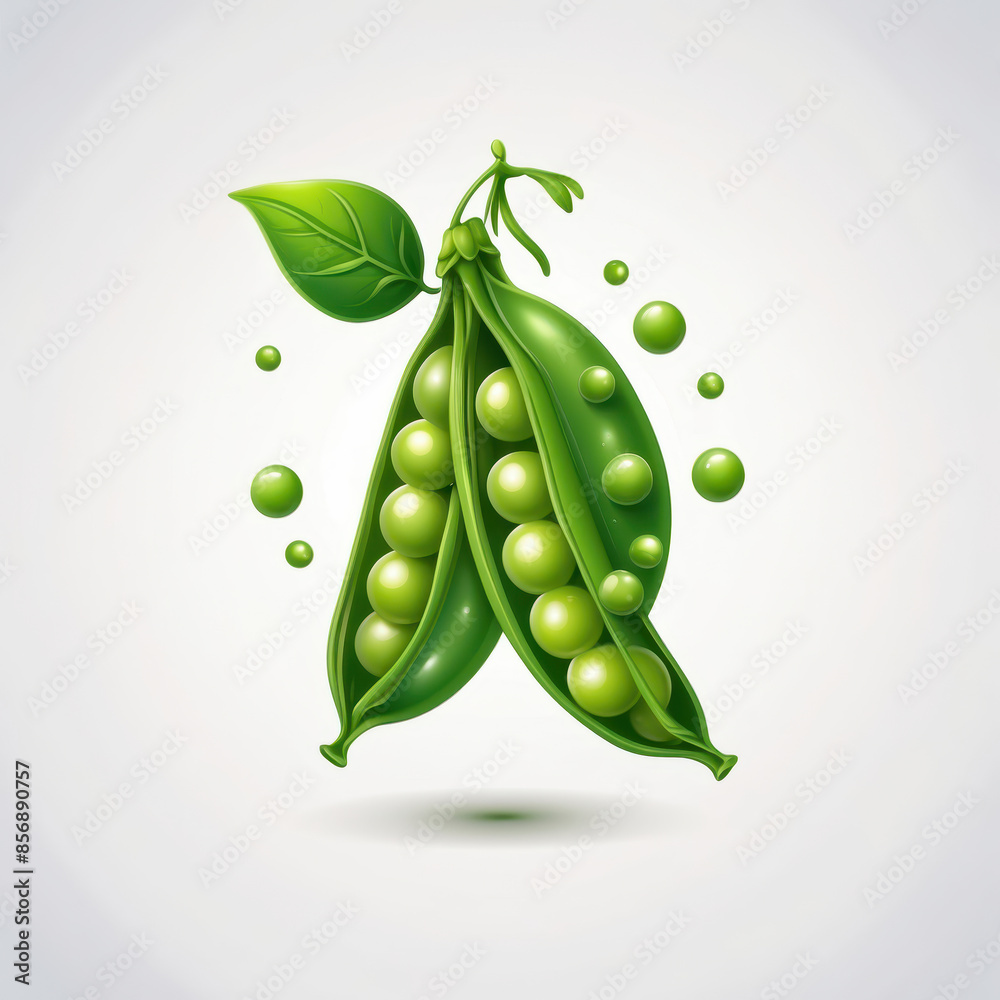 Wall mural vector illustration of green peas