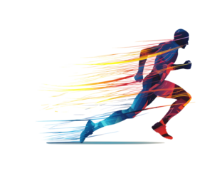 running man symbol, sport and competition concept background