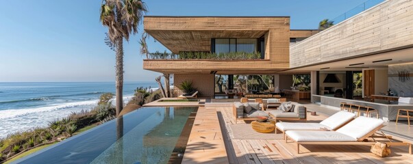 Coastal retreat with panoramic ocean views.