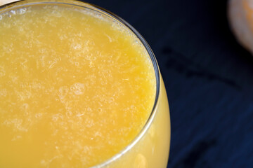 delicious peeled orange and juice